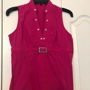 Pink sleeveless top